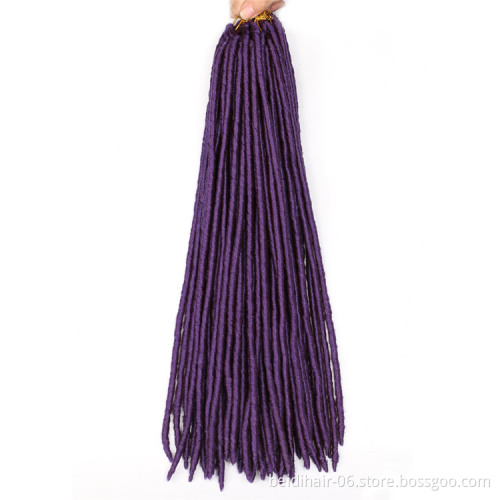 18inch Soft Straight Dreadlocks Crochet Faux Locs with Pointed and Tight Ends Solid And Mixed Colors